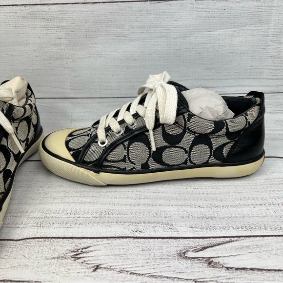 Womens Coach Barrett Signature Canvas black Sneakers size 5.5 - Picture 5 of 15